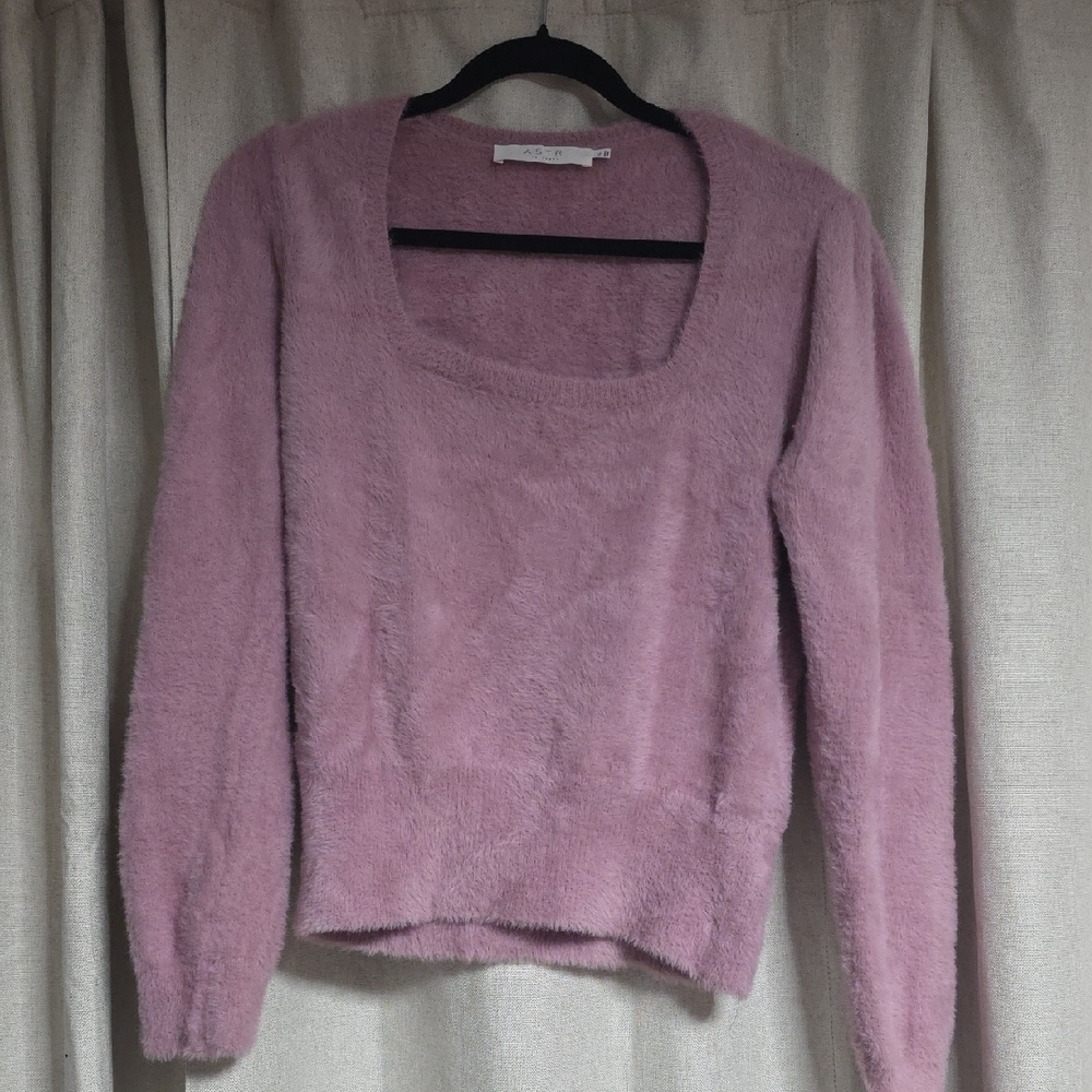 Astr Soft Pink Crew Neck Sweater